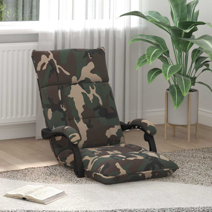 Sedia a pavimento regolabile Verde militare Tessuto