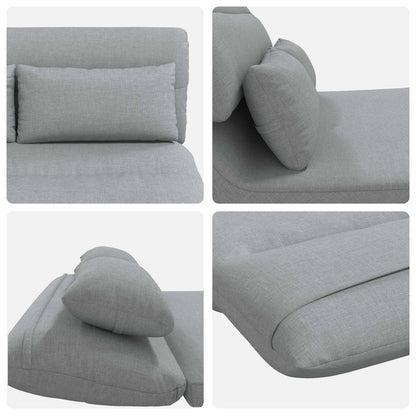 Sedia da Pavimento Grigio chiaro 110 x 82 x 55 cm Tessuto | homemem39