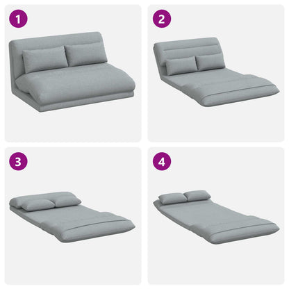 Sedia da Pavimento Grigio chiaro 110 x 82 x 55 cm Tessuto | homemem39