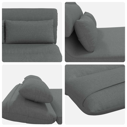 Sedia da Pavimento Grigio scuro 110 x 82 x 55 cm Tessuto | homemem39