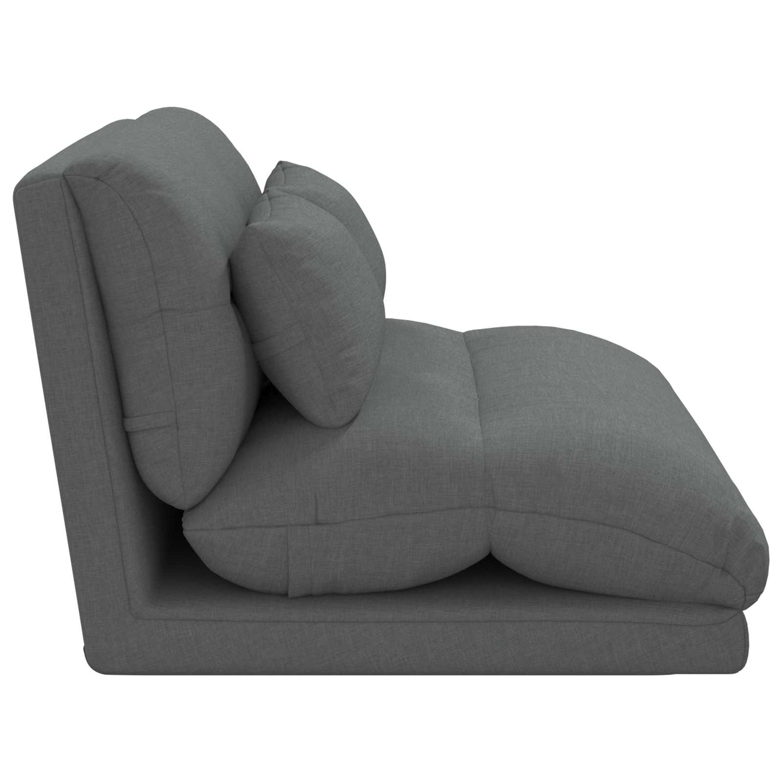 Sedia da Pavimento Grigio scuro 110 x 82 x 55 cm Tessuto | homemem39