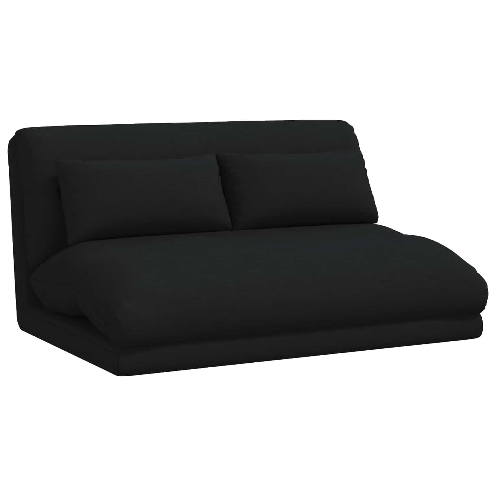 Sedia da Pavimento Nero 110 x 82 x 55 cm Tessuto | homemem39