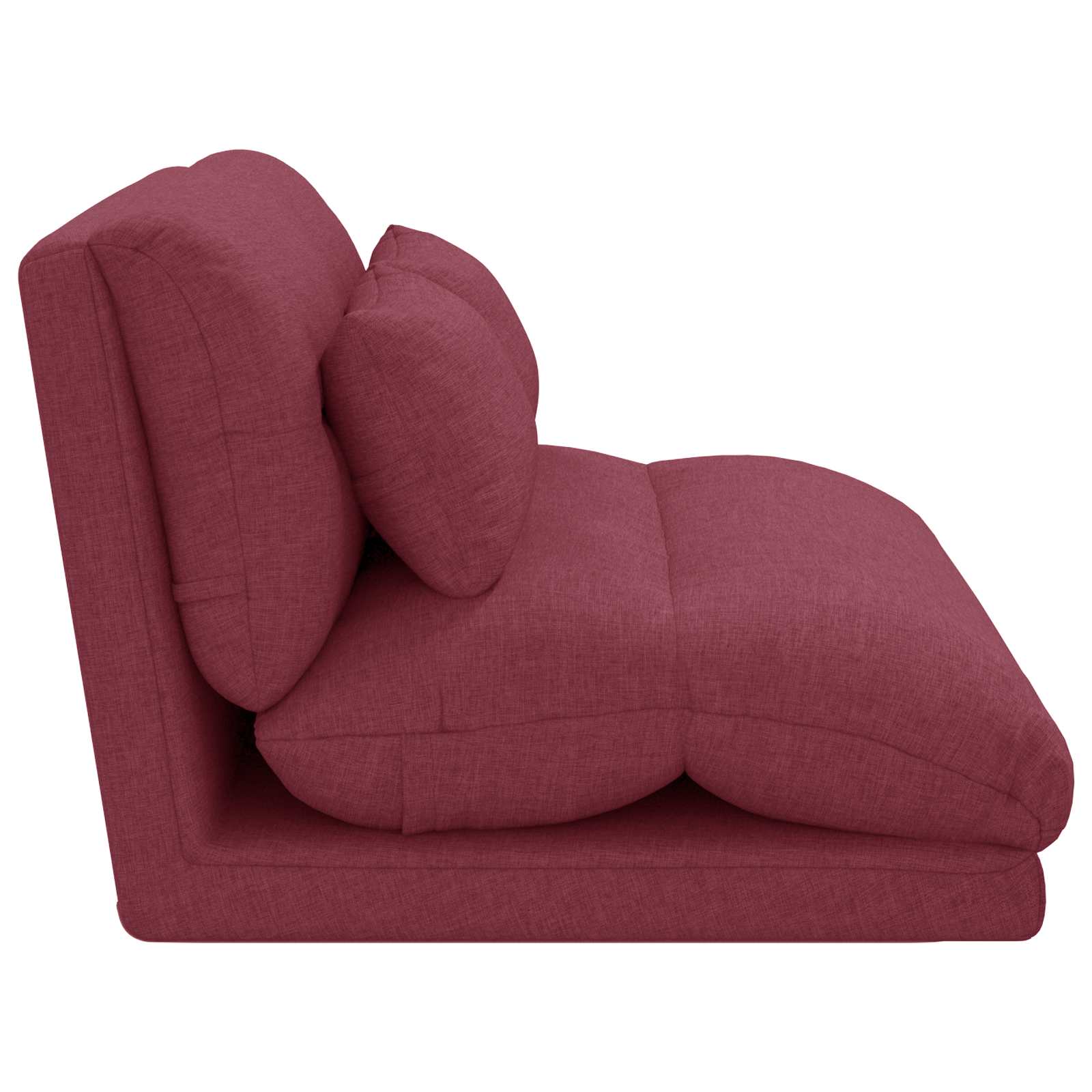 Sedia da Pavimento Rosso Vino 110 x 82 x 55 cm Tessuto | homemem39