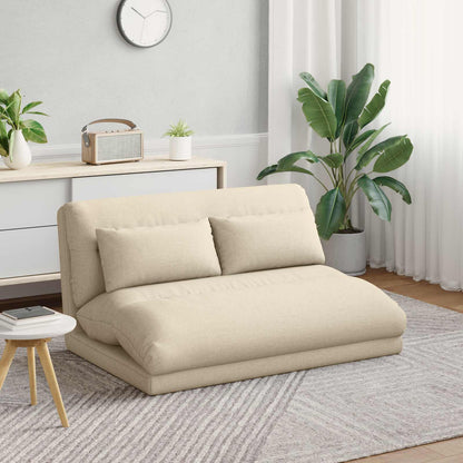 Sedia da Pavimento Crema 110 x 82 x 55 cm Tessuto | homemem39