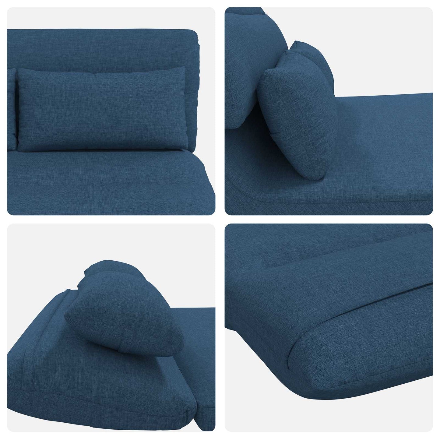 Sedia a pavimento regolabile Blu Tessuto