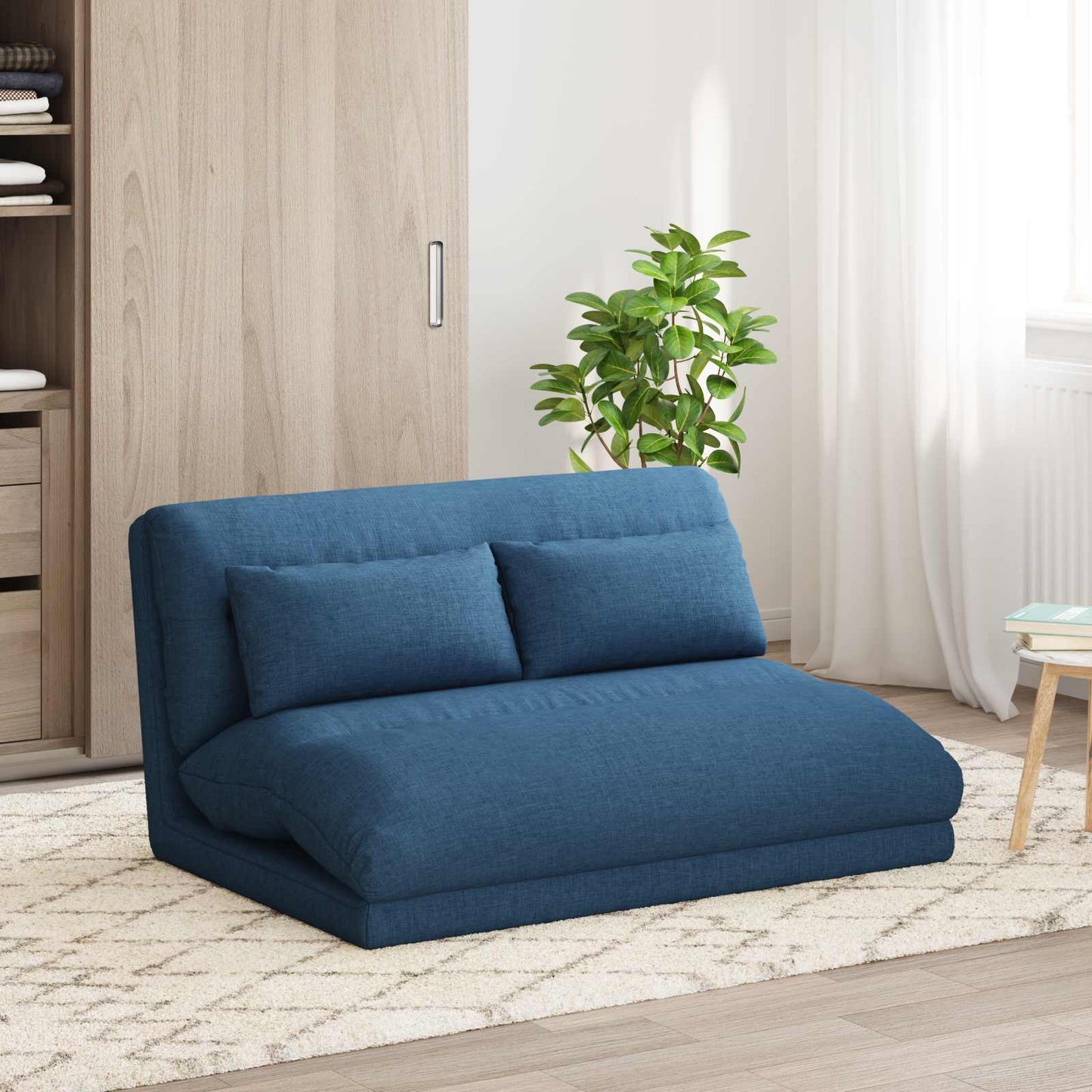Sedia a pavimento regolabile Blu Tessuto