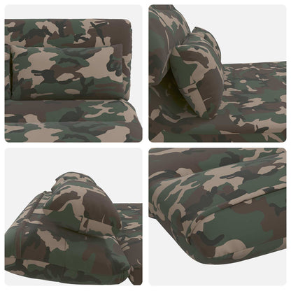 Sedia da Pavimento Verde militare 110 x 82 x 55 cm Tessuto | homemem39