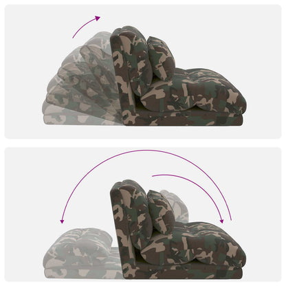 Sedia a pavimento regolabile Verde militare Tessuto