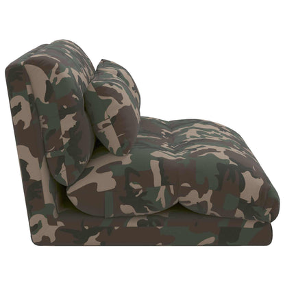 Sedia a pavimento regolabile Verde militare Tessuto