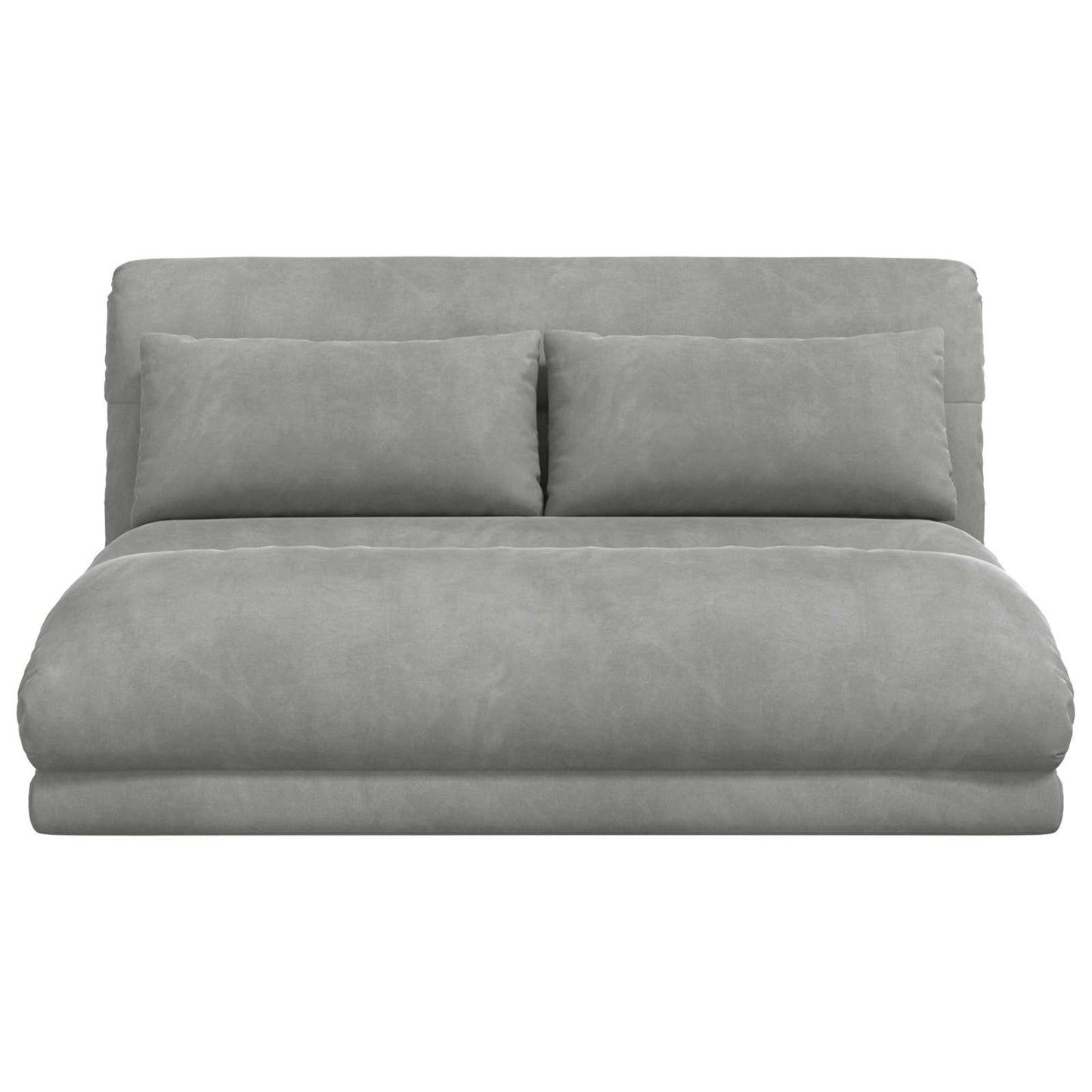 Sedia da Pavimento Grigio chiaro 110 x 82 x 55 cm Velluto | homemem39