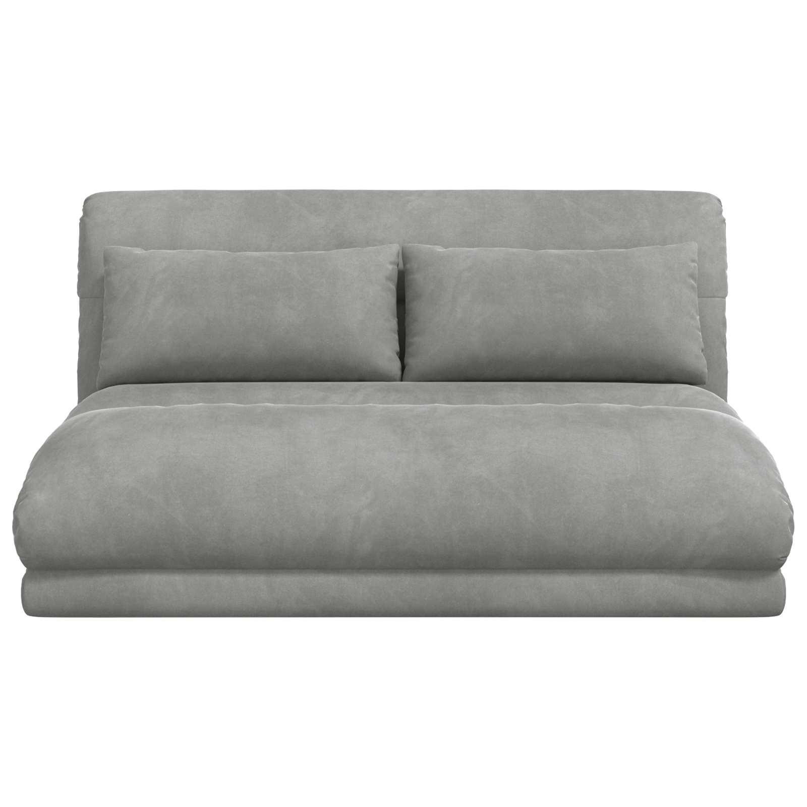 Sedia da Pavimento Grigio chiaro 110 x 82 x 55 cm Velluto | homemem39