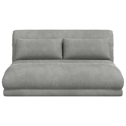 Sedia da Pavimento Grigio chiaro 110 x 82 x 55 cm Velluto | homemem39