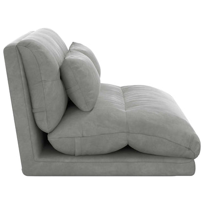 Sedia da Pavimento Grigio chiaro 110 x 82 x 55 cm Velluto | homemem39