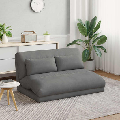 Sedia a pavimento regolabile Grigio Scuro Velluto