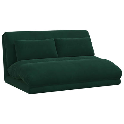 Sedia a pavimento regolabile Verde Scuro Velluto