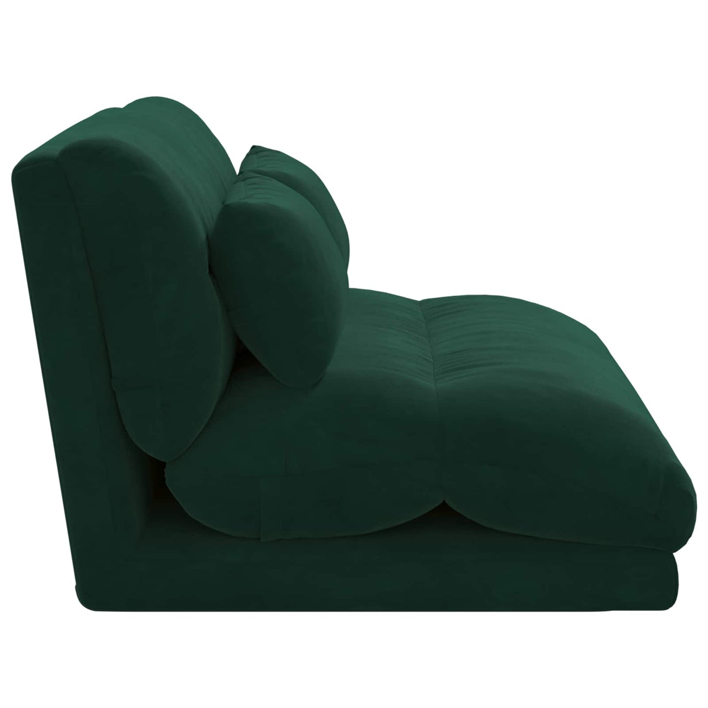 Sedia da Pavimento Verde Scuro 110 x 82 x 55 cm Velluto | homemem39