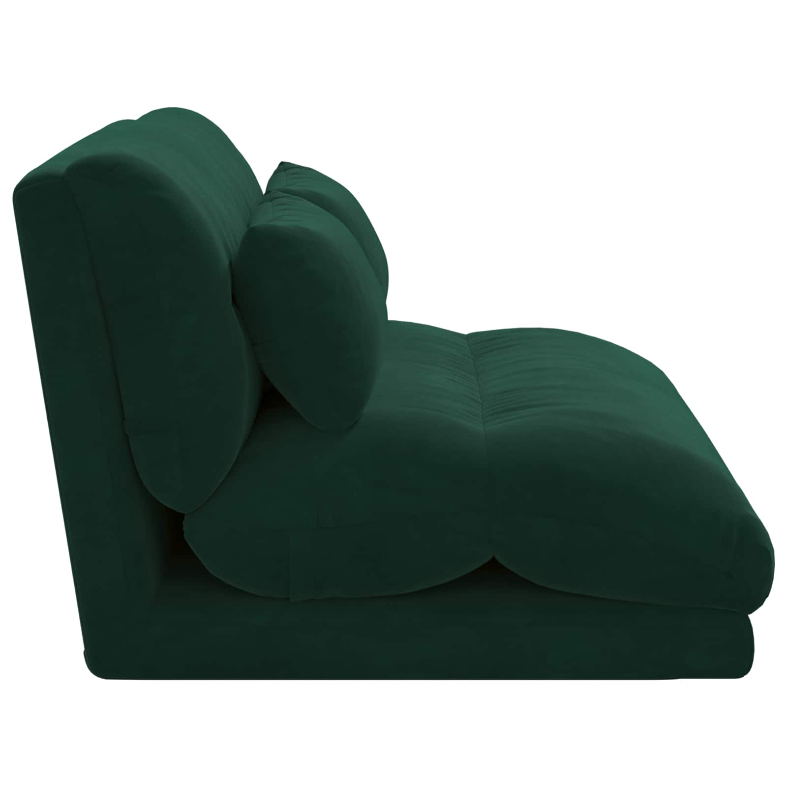 Sedia da Pavimento Verde Scuro 110 x 82 x 55 cm Velluto | homemem39