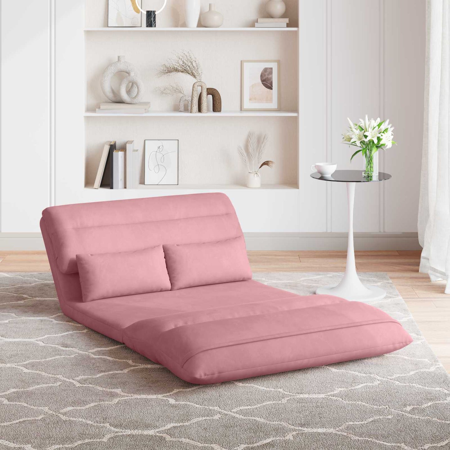 Sedia a pavimento regolabile Rosa Velluto