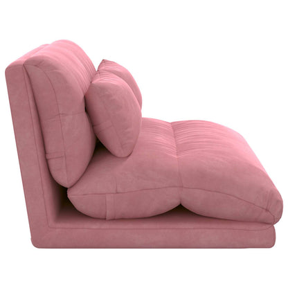 Sedia da Pavimento Rosa 110 x 82 x 55 cm Velluto | homemem39