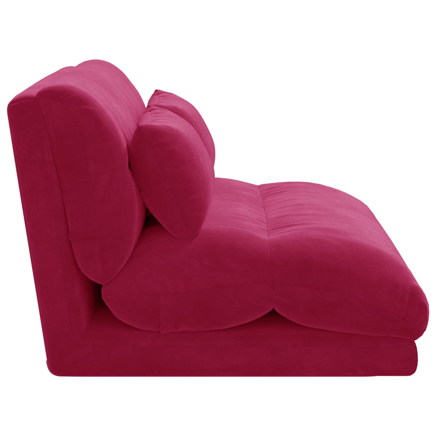 Sedia da Pavimento Rosso Vino 110 x 82 x 55 cm Velluto | homemem39
