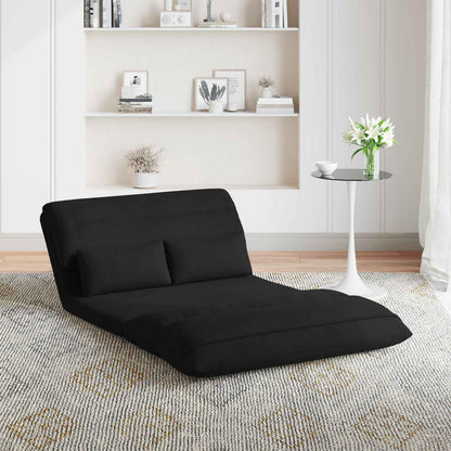Sedia da Pavimento Nero 110 x 82 x 55 cm Velluto | homemem39