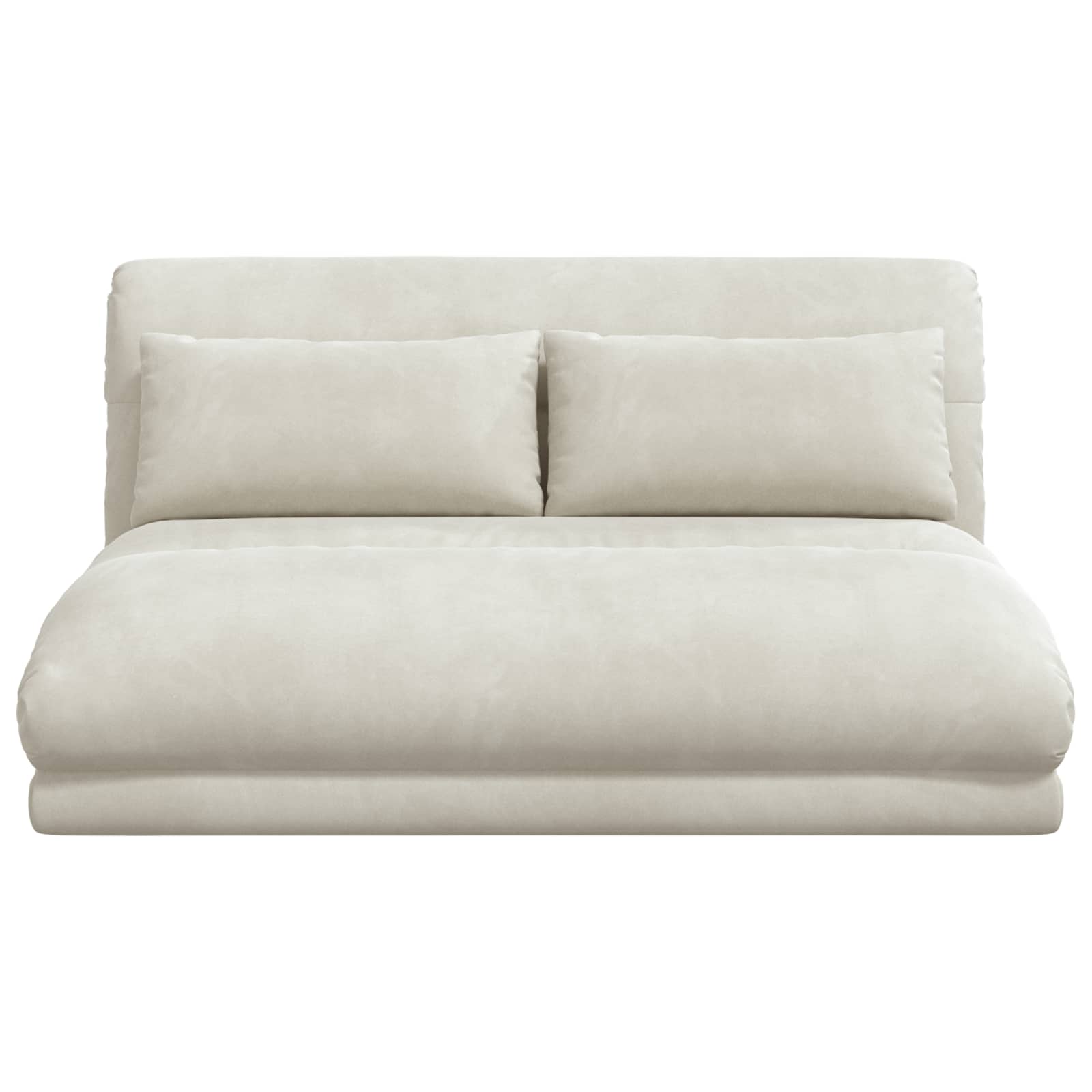 Sedia da Pavimento Crema 110 x 82 x 55 cm Velluto | homemem39