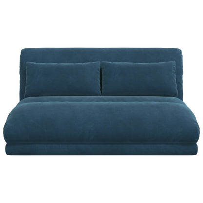 Sedia da Pavimento Blu 110 x 82 x 55 cm Velluto | homemem39