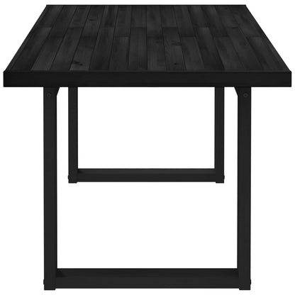 Tavolo da pranzo NOAIN 160 cm Legno Massello di Pino Nero | homemem39