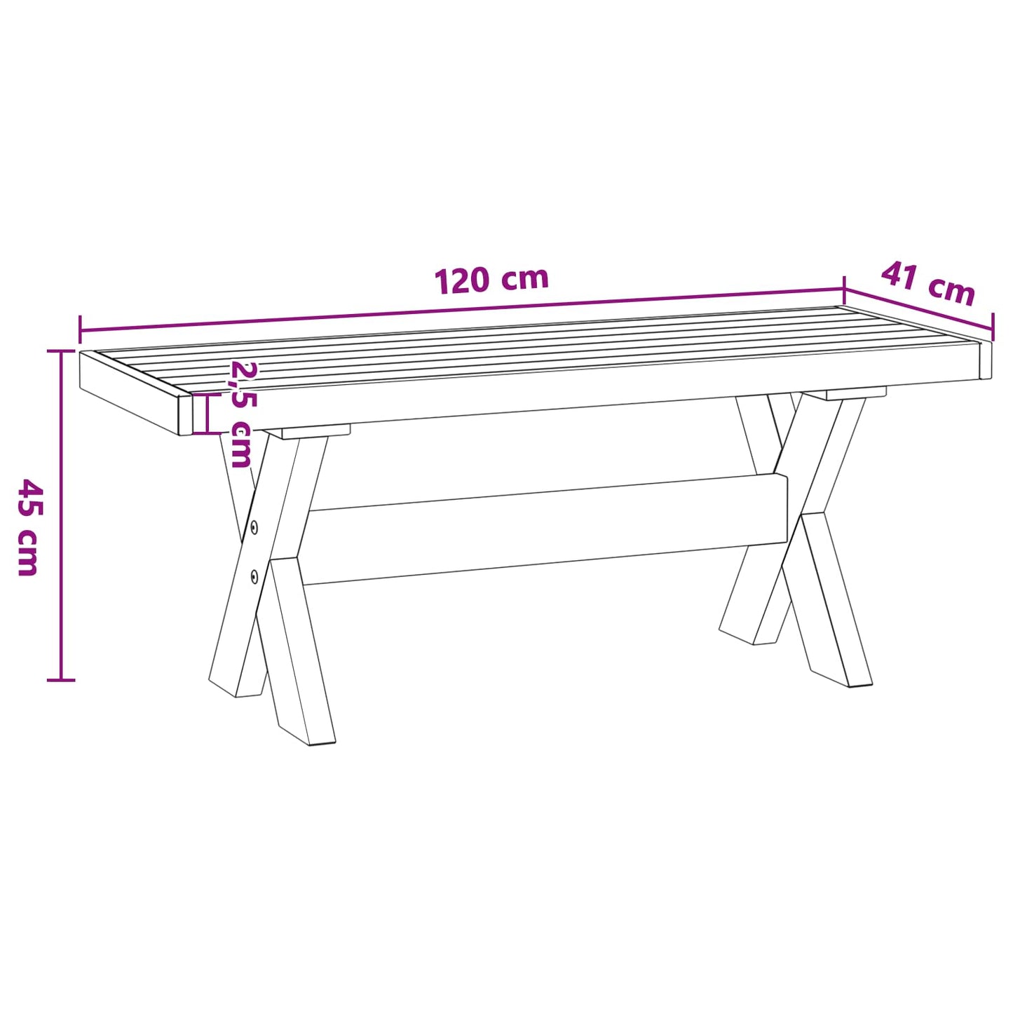 Panchina da pranzo NOAIN 120 x 41 x 45 cm | homemem39