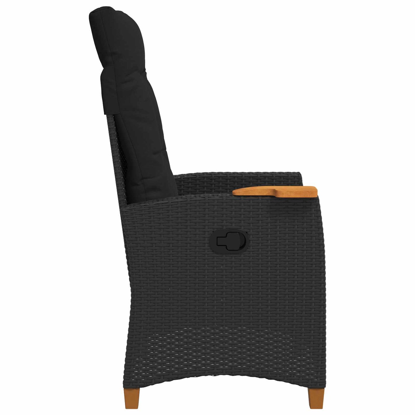 Poltrona reclinabile con tavolino Nero 62 x 64 x 112 cm | homemem39