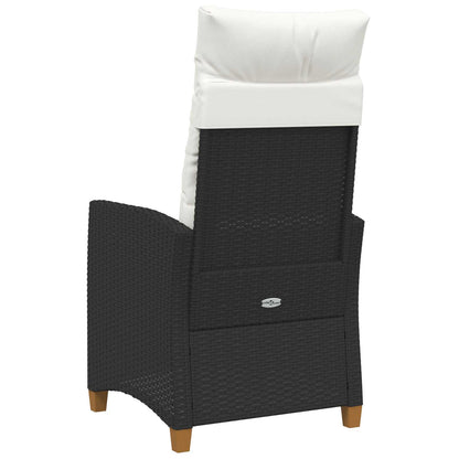 Poltrona reclinabile con tavolino 62 x 64 x 112 cm polyrattan | homemem39
