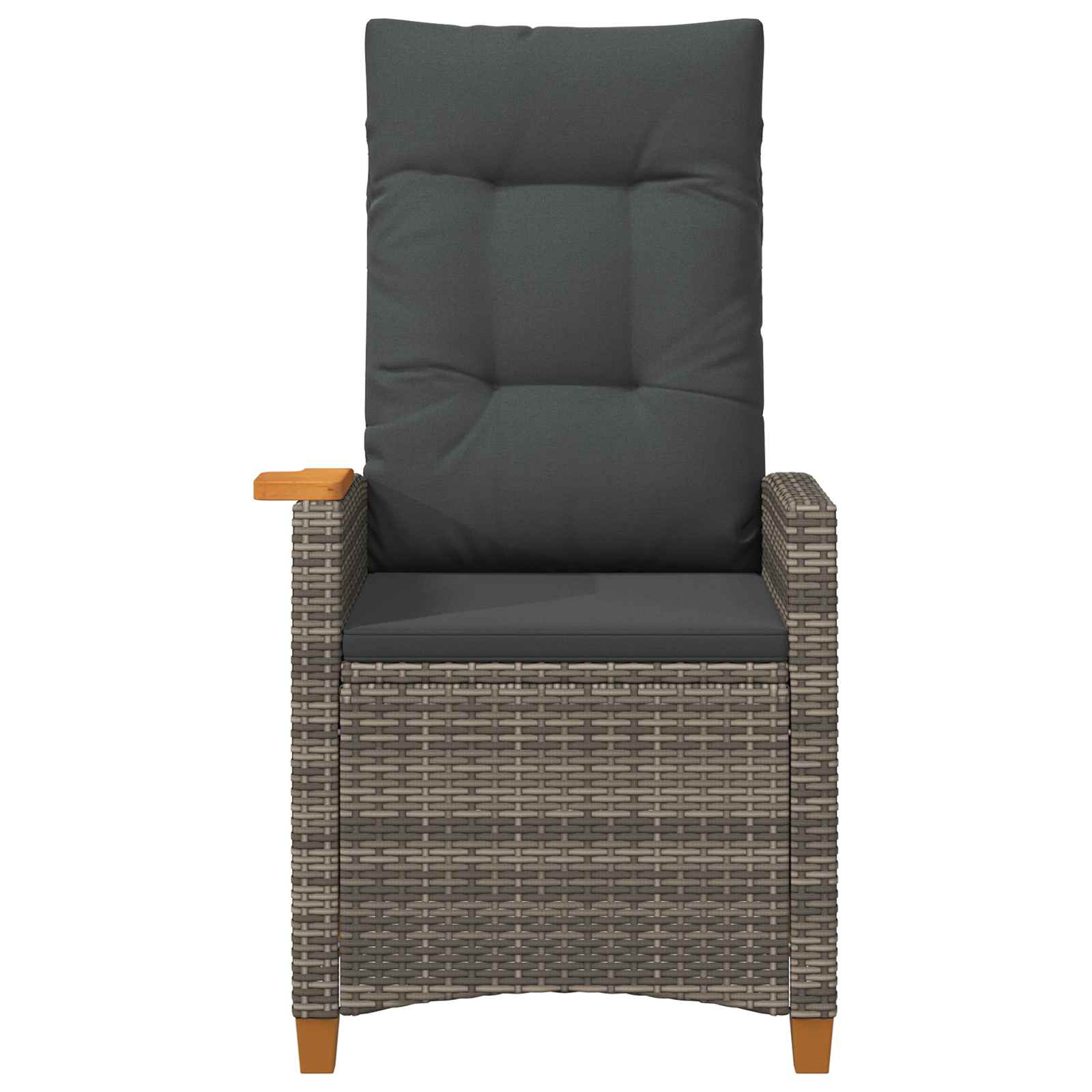 Poltrona reclinabile con tavolino 62 x 64 x 112 cm polyrattan | homemem39