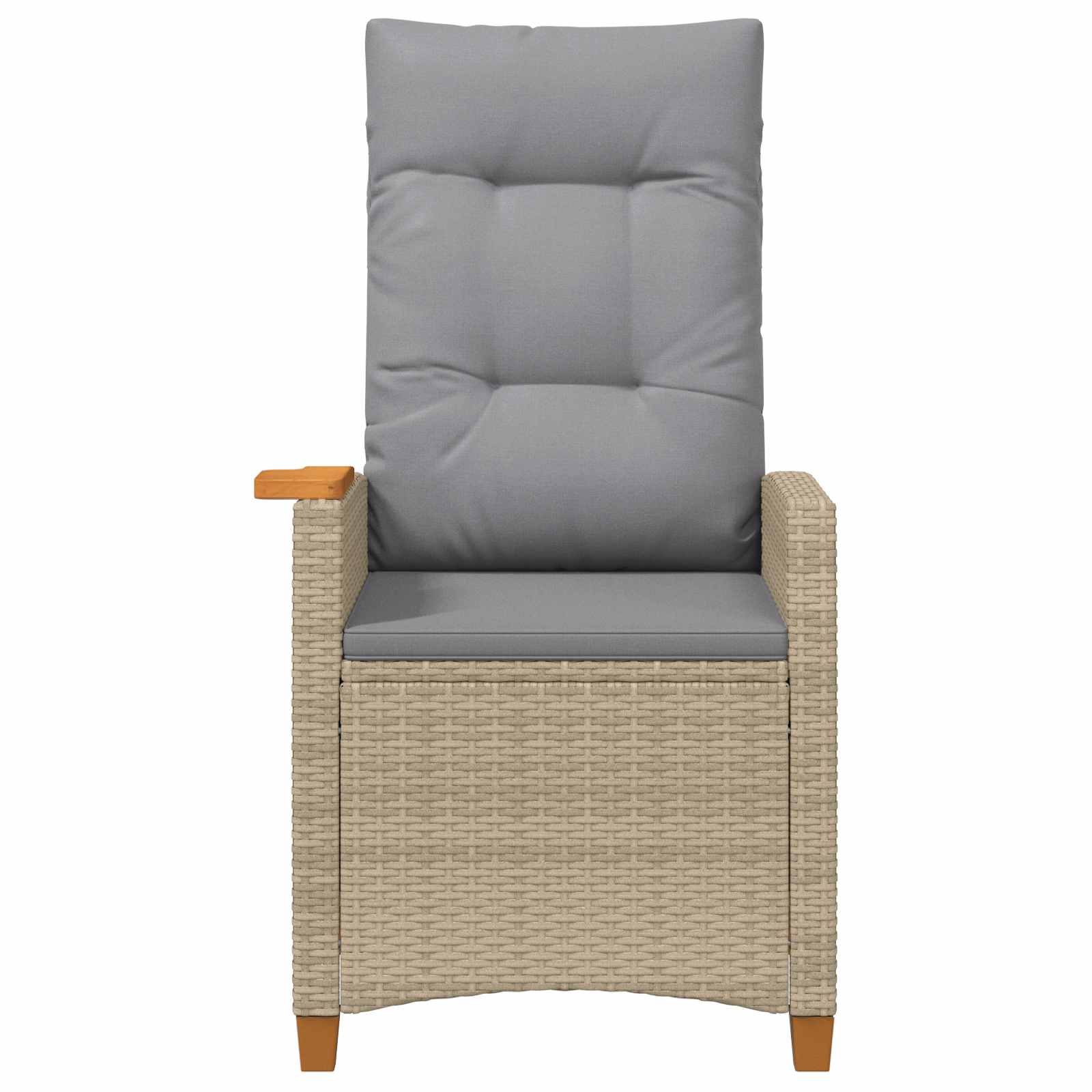 Poltrona reclinabile con tavolino 62 x 64 x 112 cm polyrattan | homemem39