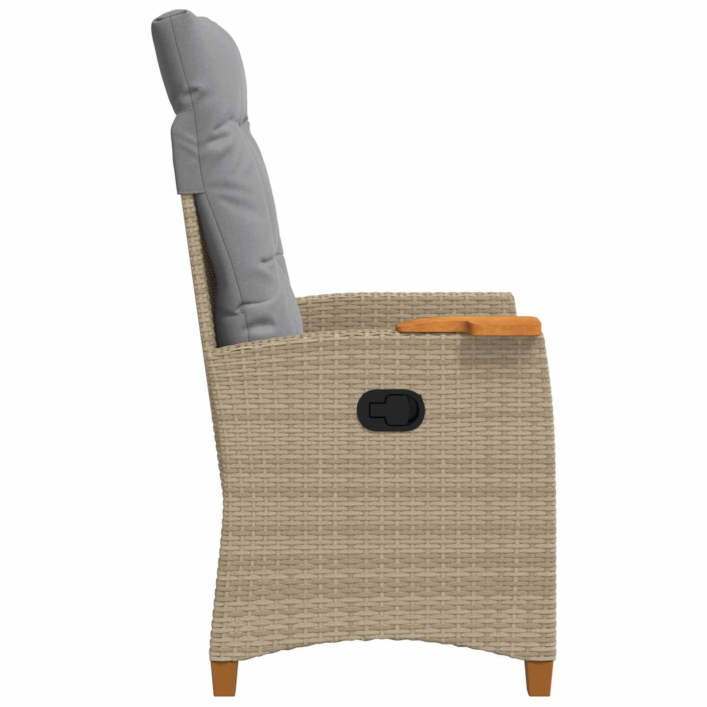 Poltrona reclinabile con tavolino 62 x 64 x 112 cm polyrattan | homemem39