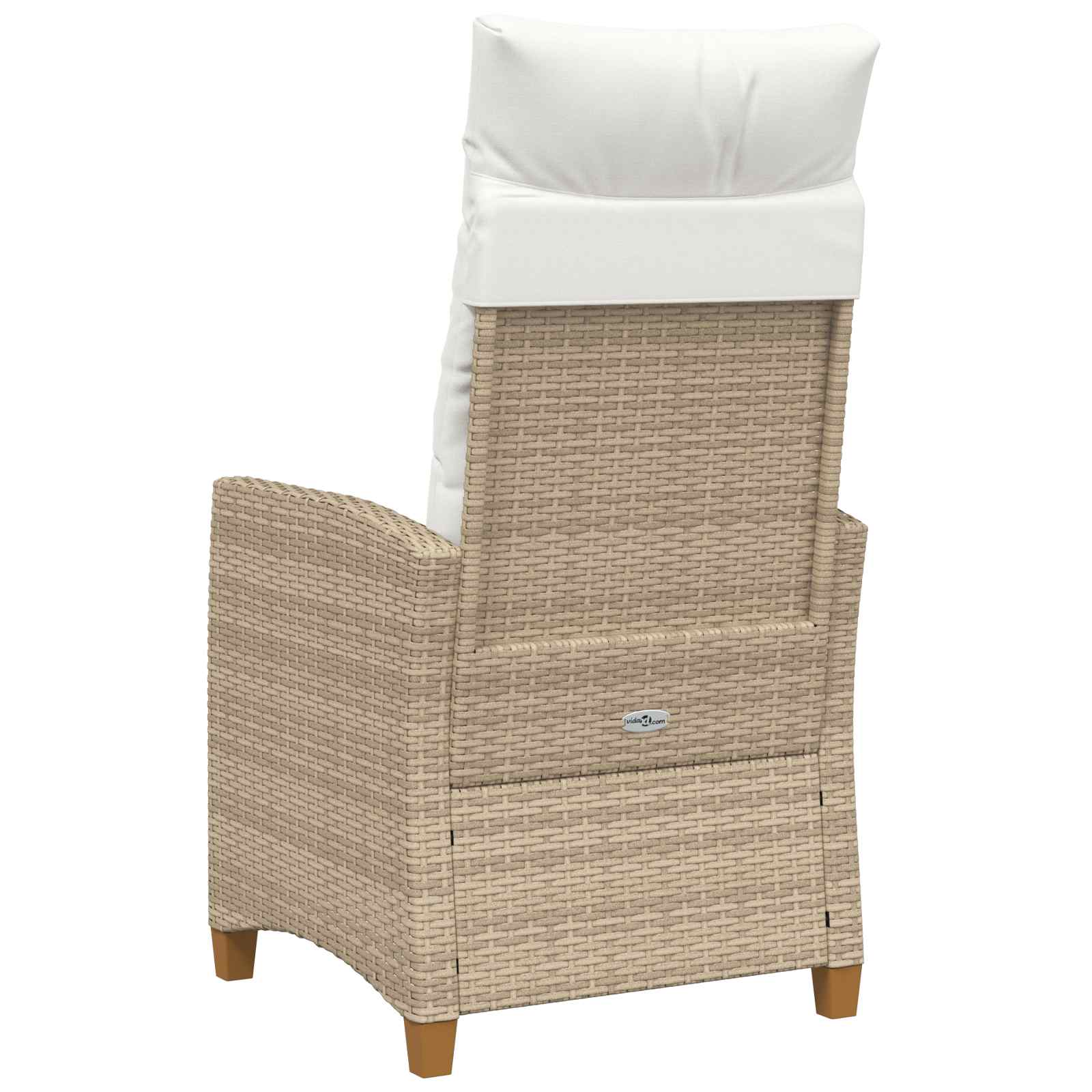 Poltrona reclinabile con tavolino 62 x 64 x 112 cm polyrattan | homemem39