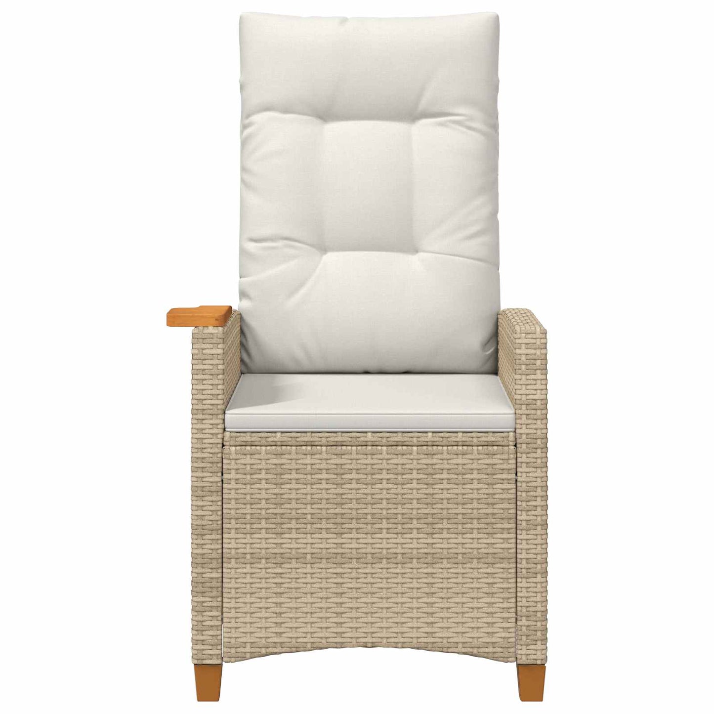 Poltrona reclinabile con tavolino 62 x 64 x 112 cm polyrattan | homemem39