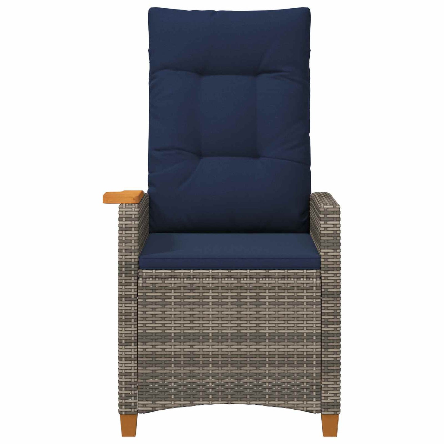 Poltrona reclinabile con tavolino 62 x 64 x 112 cm polyrattan