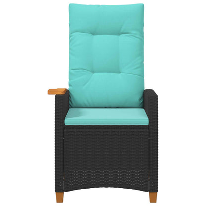 Poltrona reclinabile con tavolino 62 x 64 x 112 cm polyrattan | homemem39