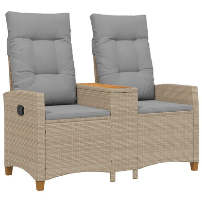 Panchina reclinabile con tavolo Beige e Grigio Chiaro | homemem39