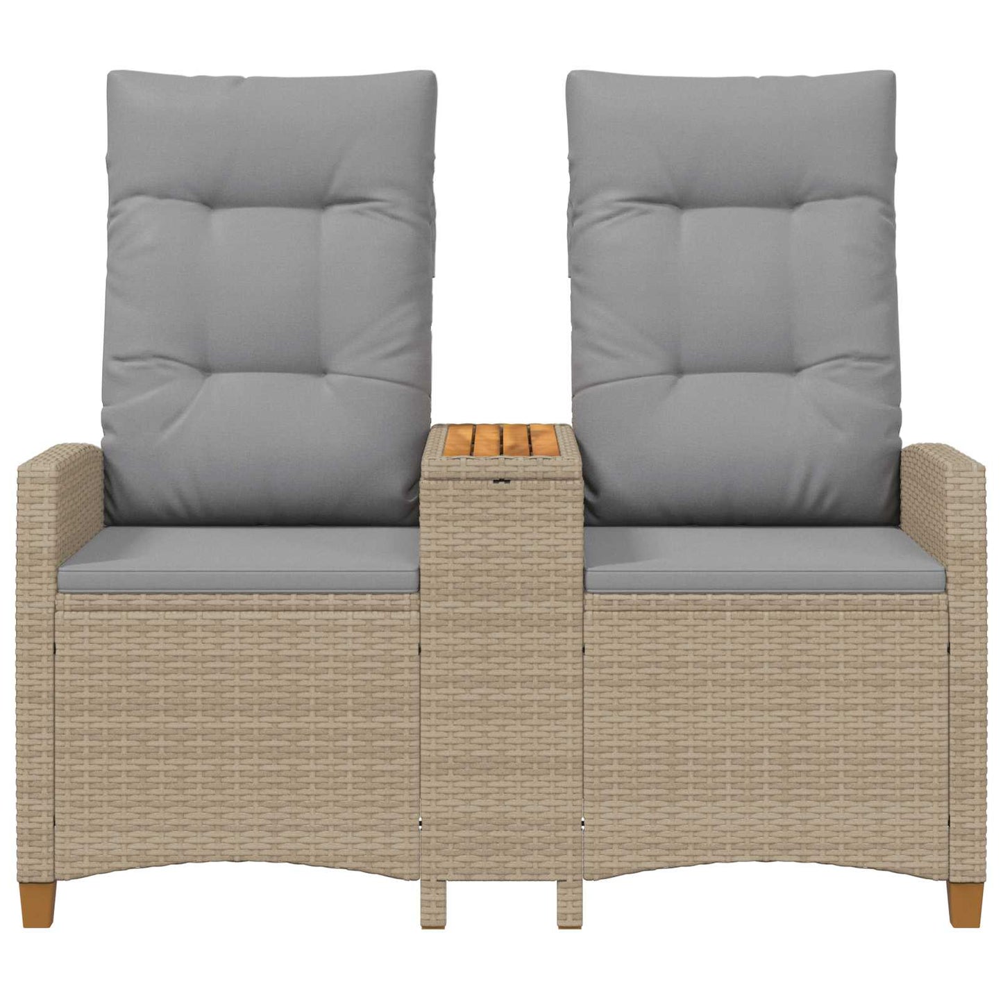 Panchina reclinabile con tavolo Beige e Grigio Chiaro | homemem39