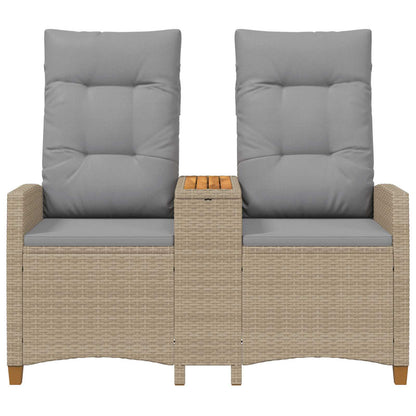 Panchina reclinabile con tavolo Beige e Grigio Chiaro | homemem39