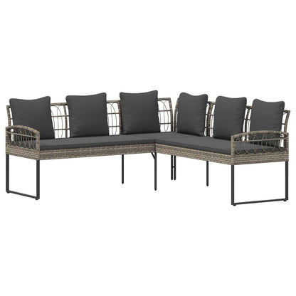 Set Divano da Giardino con cuscino 2 pcs Grigio | homemem39
