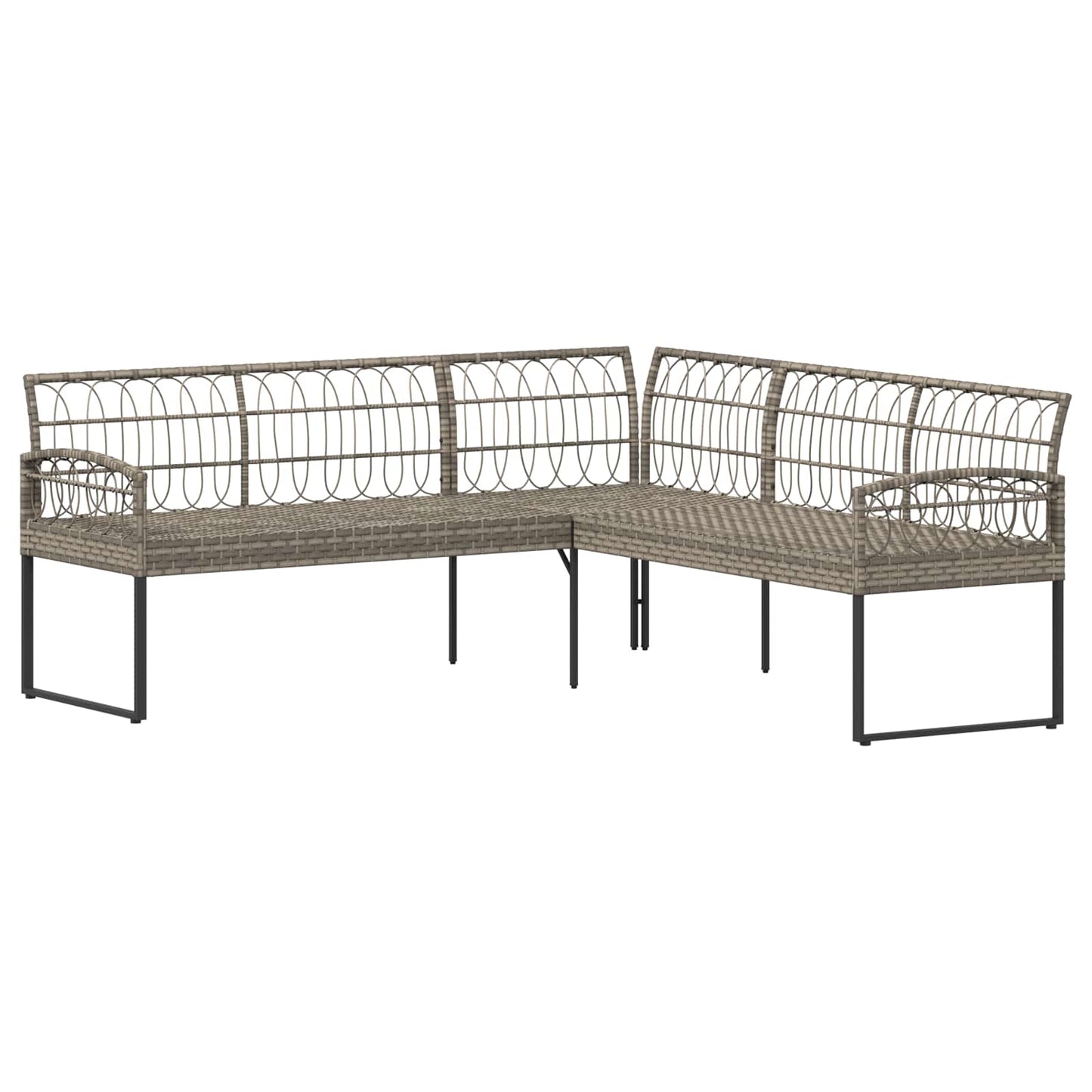Set Divano da Giardino con cuscino 2 pcs Grigio | homemem39