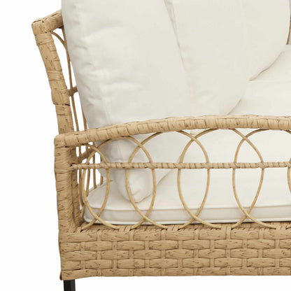 Set Divano da Giardino 2 pcs Naturale Rattan sintetico Acciaio | homemem39