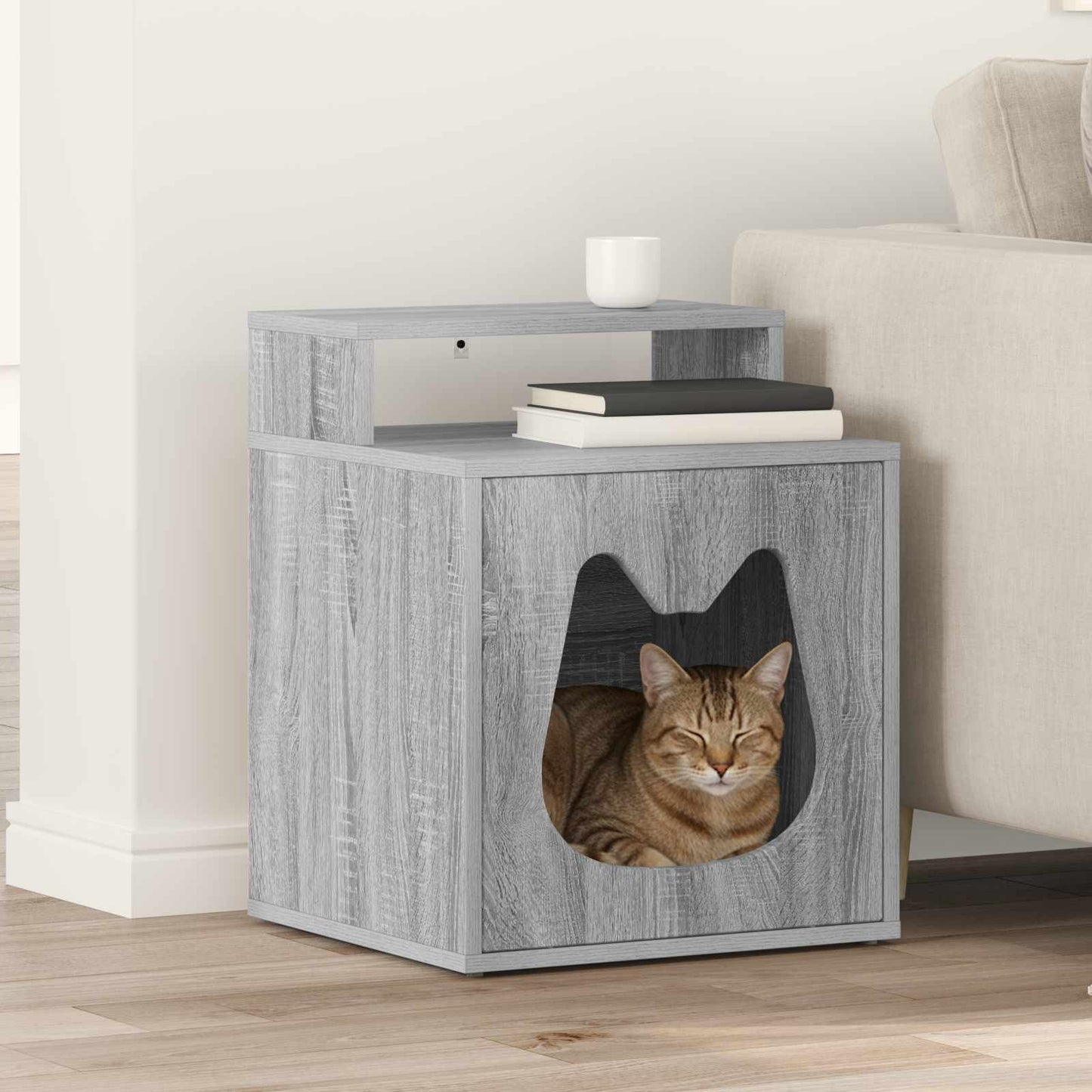 Casa per Gatti Grigio Sonoma 42,5 x 40 x 53,5 cm | homemem39