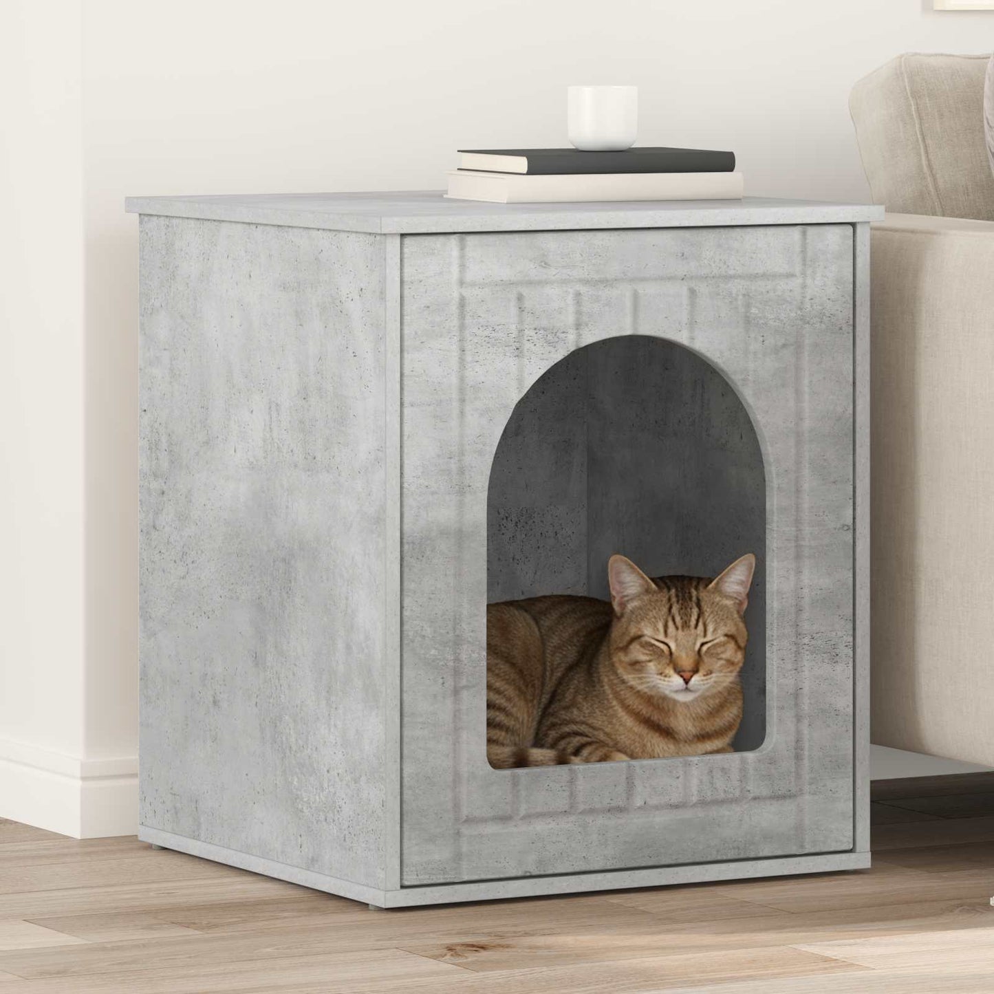 Casa per Gatti Calcestruzzo 53 x 52 x 62 cm Legno multistrato | homemem39