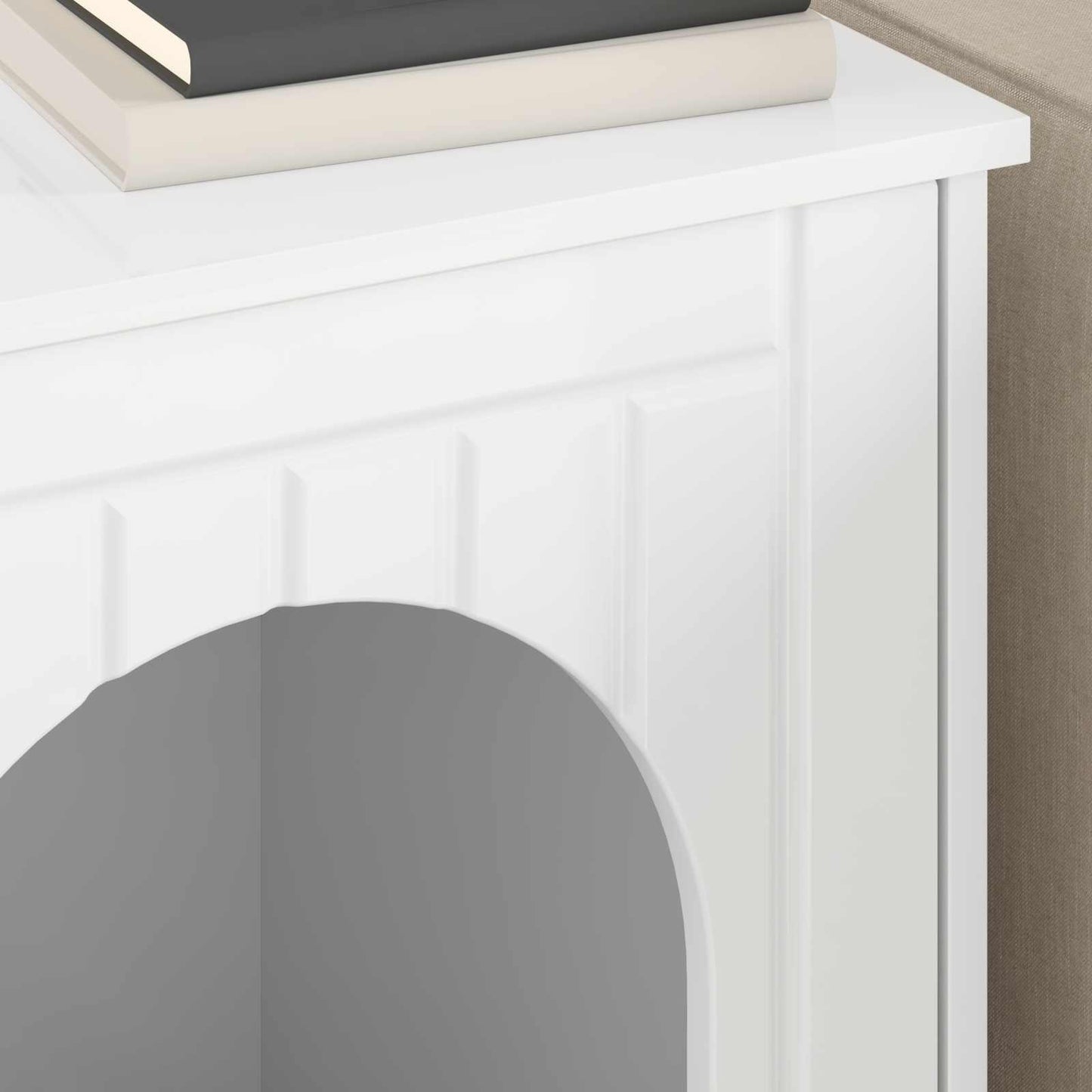 Casa per Gatti Bianco Lucido 53 x 52 x 62 cm Legno multistrato