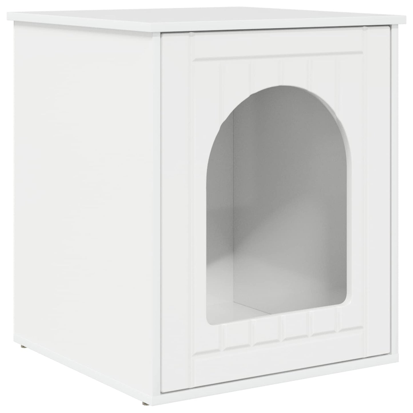 Casa per Gatti Bianco Lucido 53 x 52 x 62 cm Legno multistrato