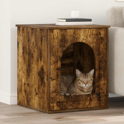 Casa per Gatti Rovere fumé 53 x 52 x 62 cm Legno multistrato