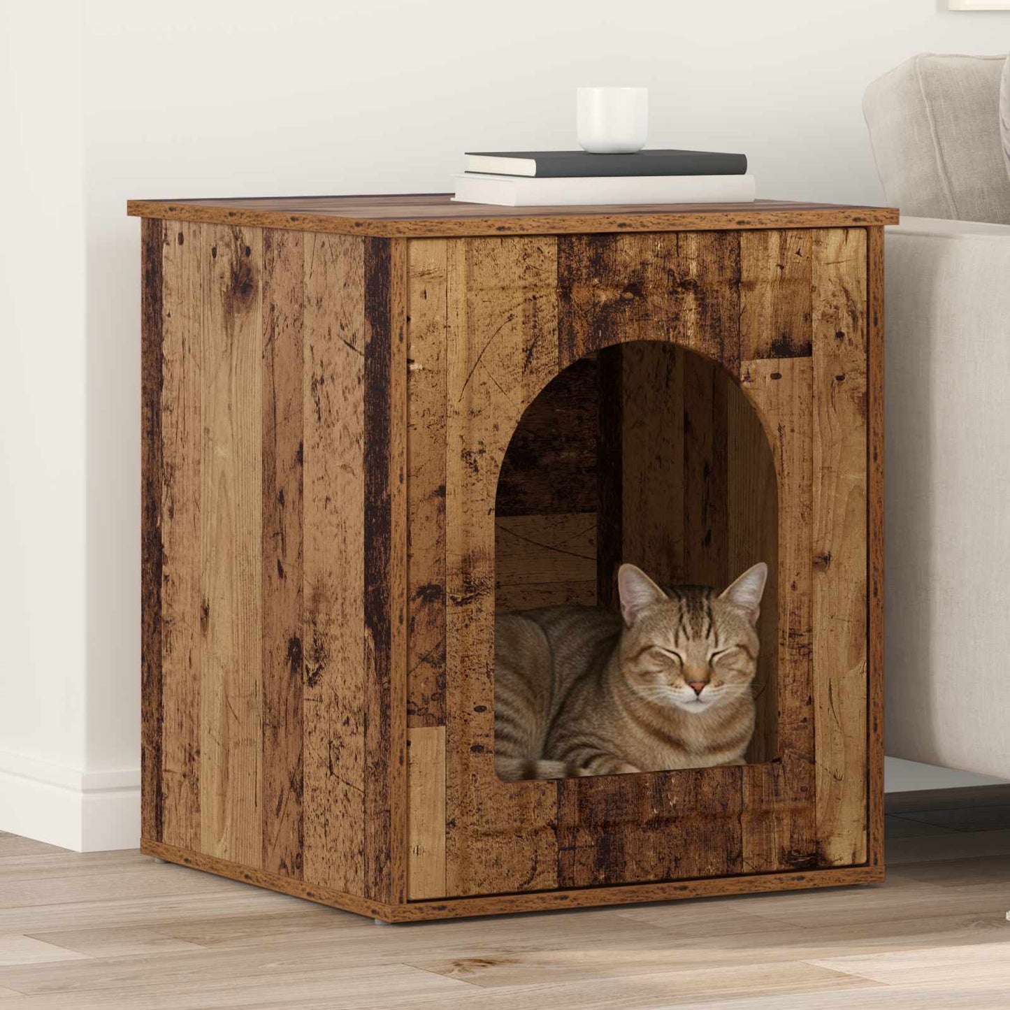 Casa per Gatti Legno vecchio 53 x 52 x 62 cm Legno multistrato | homemem39